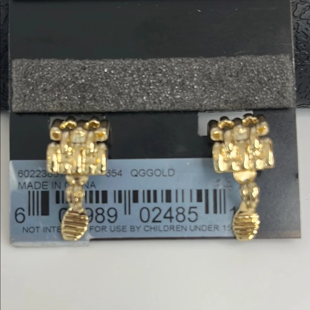 Anne Klein Gold Clip-On Earrings - Picture 3 of 4